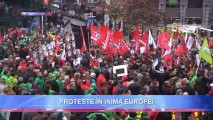 PROTESTE ÎN INIMA EUROPEI. PESTE 100 DE OAMENI S-AU ADUNAT PE STRAZILE DIN BRUXELLES