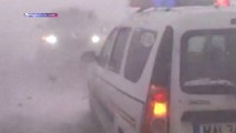 Un autocar din Moldova a derapat într-un șanț din România