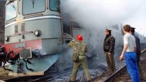 Trenul de pe ruta Ungheni-Chișinău a luat foc. DETALII