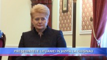 Președintele Lituaniei, Dalia Grybauskaitė, întreprinde astăzi o vizită oficială în Republica Moldova