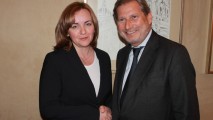 Ministrul Natalia Gherman a avut o întrevedere cu Johannes Hahn, comisar european pentru politică de vecinătate și negocieri pentru extindere