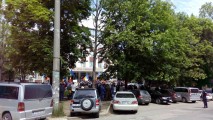 Протестующие у Апелляционной палаты Кишинева против задержания манифестантов