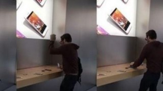 Разозленный покупатель в Париже разгромил Apple Store