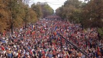 Protest de stânga la Chișinău