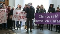 Протест у Примэрии: социалисты требуют отставки Киртоакэ